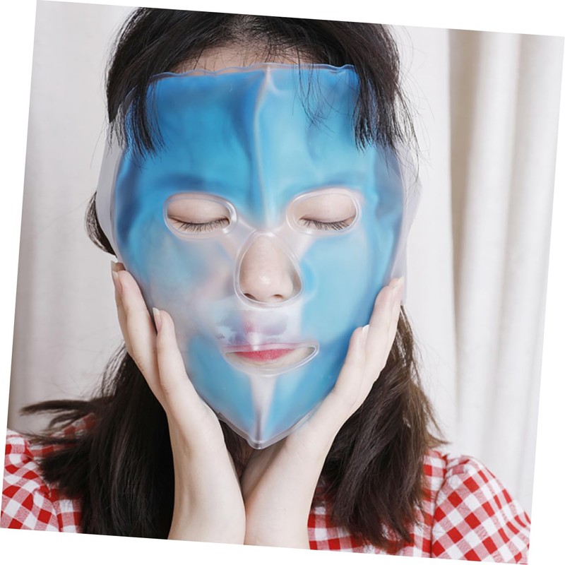 Outanaya 1pc Gel Cold and Hot Compress Mask PVC Face