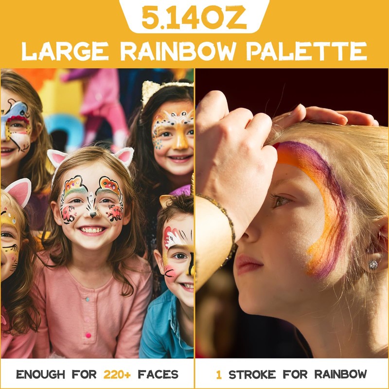 OPHIR 41 Colors Face Painting Kit Professional, 5.14 oz Water