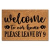 Funny Coir Doormat Welcome to Our Home Please Leave by