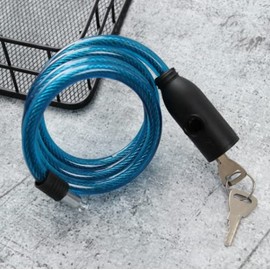 Saraoriginalshop Spiral Lock for Bicycles, Motorcycles, Electric Scooters, 2 Sizes, Blue (10 x 600 mm)