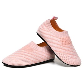 SLEVEL Comfort Toddler Slippers Lightweight Little Kids Indoor Non Slip Grip Around The House Floor Home Shoes for Boys Girls (SL20001Pink19)