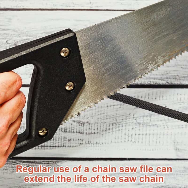 Pack of 4 File for Chainsaw, 3.2 mm/4.0 mm/4.8 mm/5.5