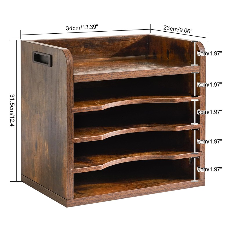 YMYNY Desktop File Organizer with Handle, Document Letter Mail Tray