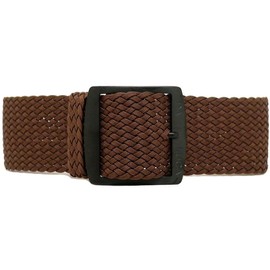 Da Luca Braided Nylon Perlon Watch Strap - Brown (PVD Buckle) : 20mm