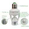 PIR Motion Sensor Light Socket,E26/E27 Smart Lamp Bulb Holder Adapter