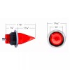 United Pacific 34842 4LED Dual Function Mini Spike Red Light