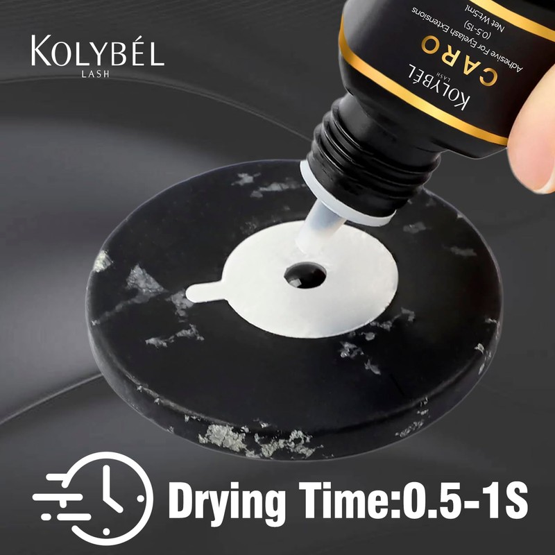 KOLYBEL Eyelash Extension Glue / 7-8 Weeks Retention/0.5-1 Sec Drying
