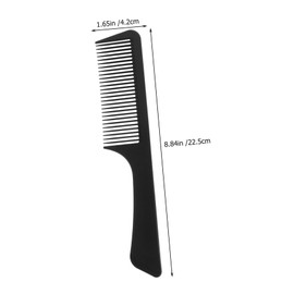 Baluue 6pcs Anti-static Carbon Fiber Hair Combs for Salon Styling Lightweight Detangling Combs for Hairdressing Includes for
