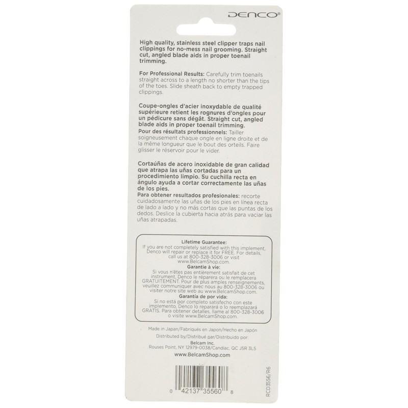 Straight Cut Toenail Clipper Stainless Steel