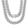WinTrend Cuban Link Chain Necklace or Bracelet with Bling Bling