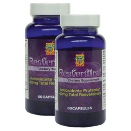 Resveratrol alta potencia. Set de 2 Frascos con 60 caps c/u Regenerador celular.