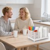 6-Compartment Coffee Cup Dispenser with Straws Holder, Plastic Coffee Cup