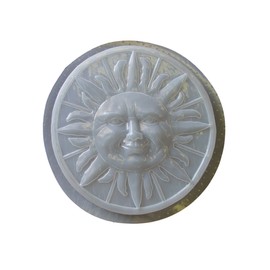 Large Round Sun Concrete Plaster Stepping Stone Mold 1152