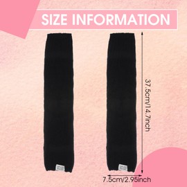 CIATBYYJ Arm Warmers for Long Sleeve Fingerless, Y2K Cool Girls Arm Covers, Black Cute Harajuku Knitted Arm Sleeve, Gothic Punk Hip Hop Accessories(Black)
