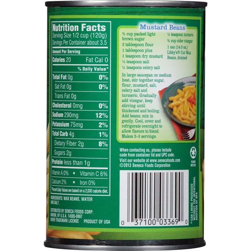 Libby's Cut Wax Beans, 14.5 Ounce (Pack of 12)