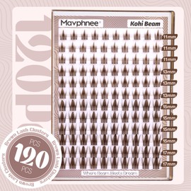 Brown Lash Clusters Manga Cluster Eyelash Extensions Spiky Cluster Lashes Fairy Individual Lashes Anime CC-Curly Eyelash Clusters DIY at Home Easy to Apply Lash Spikes 11-17MM