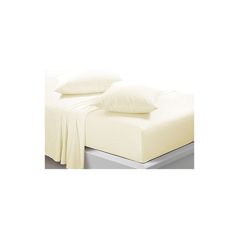 Fitted Bed Sheet With FREE MATCHING 2 X PILLOW CASES