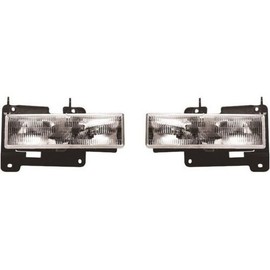 Fleetwood Discovery 1999-2002 RV Motorhome Pair (Left & Right) Replacement Front Headlights with Bulbs