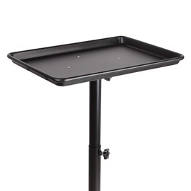 Salon Tray Aluminum Alloy Salon Rolling Trolley Cart with Roller Tray Height Adjustable for Salon Beauty Spa Tattoo USA Stock (Black)