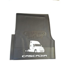 Freightliner Cascadia Rubber All-Weather OEM Floor Mats W/LOGO fits 2008-2016 -2 Pc Fronts