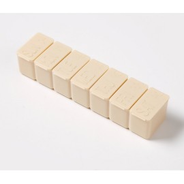 휴올리 휴대용 일주일 알약 케이스 베이지, 6개 Hyuoli Portable Weekly Pill Case Beige, 6-pack