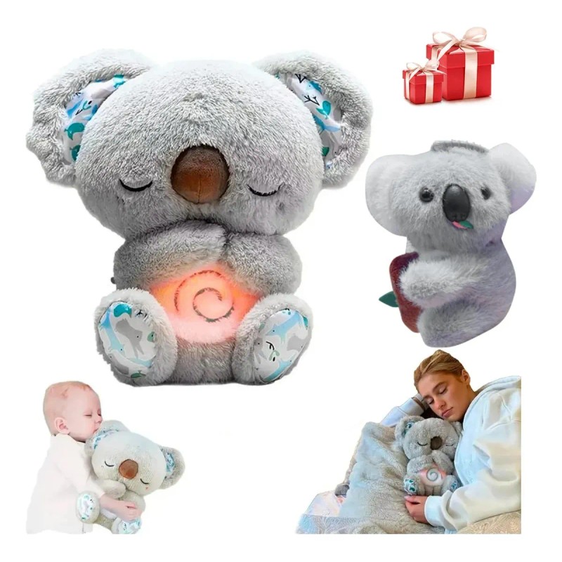 Koala De Juguete Que Respira,alivia La Ansiedad Consonido Color Gris