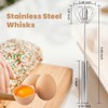 H&S Professional Egg Whisk Beater - Stainless Steel Wire Whisk