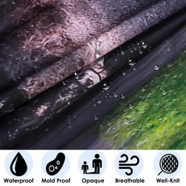 WOWTOY Shower Curtain 3D Digital Printing Home Garden Waterproof Shower Curtain Liner, Quick-Dry Washable Shower Curtain for Shower Stall, Bathroom with 12 Hooks (180 x 180cm, Garden 03)
