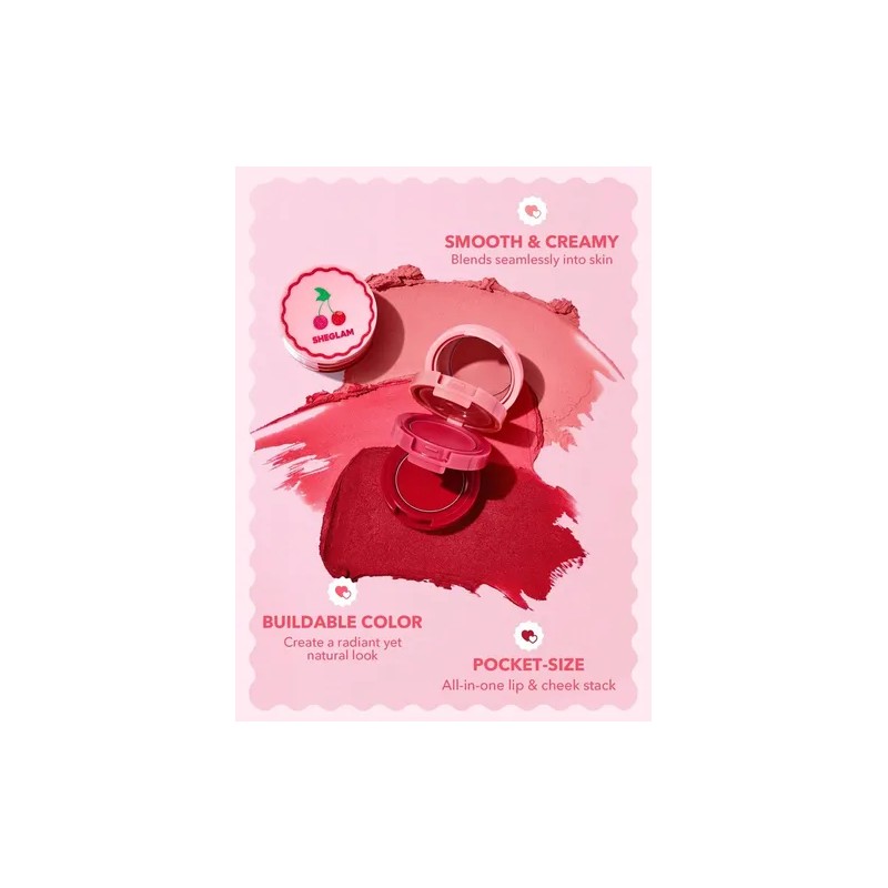 SHEGLAM Crema Multiuso Mejillas y Labios - Very Cherry