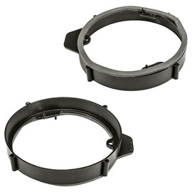 Tomzz Audio® 2834 024 Rings Speaker Adaptor for Mercedes A-Class W176 B-Class W246 Front Door Black Plastic Holders for 165 mm DIN Speaker