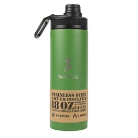 Aquapelli Vacuum Insulated Water Bottle, 18 ounces, Willow Green