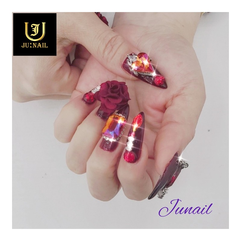 Tango handmade nail tips ✨ - Short Almond / 탱고
