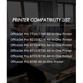 (5 Pack, Color Set) Compatible 952 Ink cartridge (2xB+CYM) for HP OfficeJet Pro 7720 7740 8710 8715 8720 All-in-One Printer, Sold by GTS