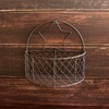 CVHOMEDECO. Wall Mounted Chicken Wire Storage Basket Rustic Hanging Wire