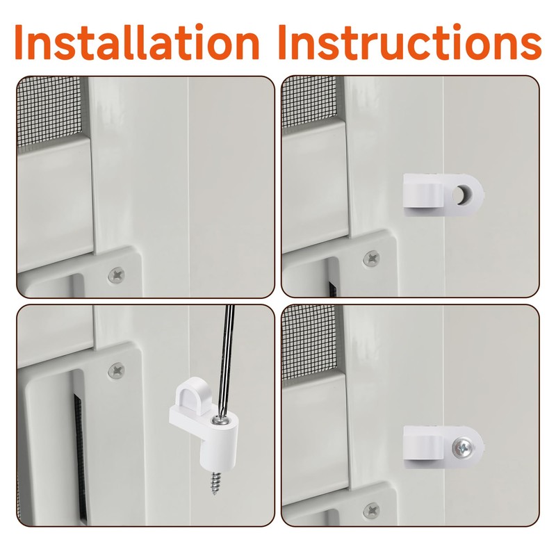 3/8 Inch Window Screen Clip with Screws, Storm Window Clips