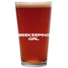 Knick Knack Gifts Beekeeping Girl - 16oz Beer Pint Glass
