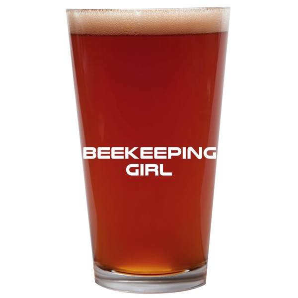 Knick Knack Gifts Beekeeping Girl - 16oz Beer Pint Glass