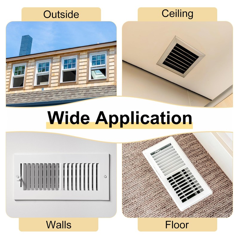 sourcing map 1Pcs Square Magnetic Vent Covers, 10"x10" Floor Air