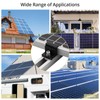 Anbte 10pcs Solar Panel Mounting Brackets 30-50mm Adjustable, Aluminum Solar