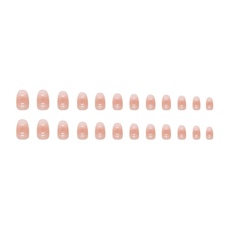 24 Pcs Press on Nails Blush Cat Eye Fake Nails,Pink