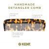 Kent 5.7" Handmade Wide Tooth Detangling Comb - Tortoiseshell