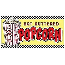 Popcorn Concession Decal Stand Trailer cart menu Vendor