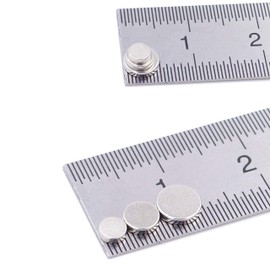 Brudazon 60 Mini Disc Magnets Set 3 x 1 mm + 4 x 1 mm + 5 x 1 mm N52 Strongest Level Neodymium Magnets Ultra Strong Power Magnet for Model Making Crafts Magnetic Disc Extra Strong