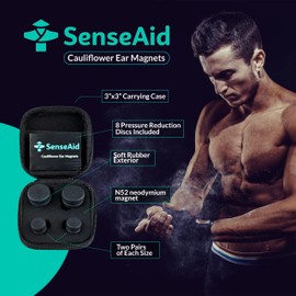 Cauliflower Ear Magnets | 8 Magnets + 8 Compression Reduction Discs Included. Cauliflower Ear Draining Kit for Treatment and Protection Against Scarring