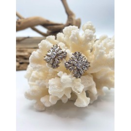 Pendientes chapados en oro 925 con forma de rombo