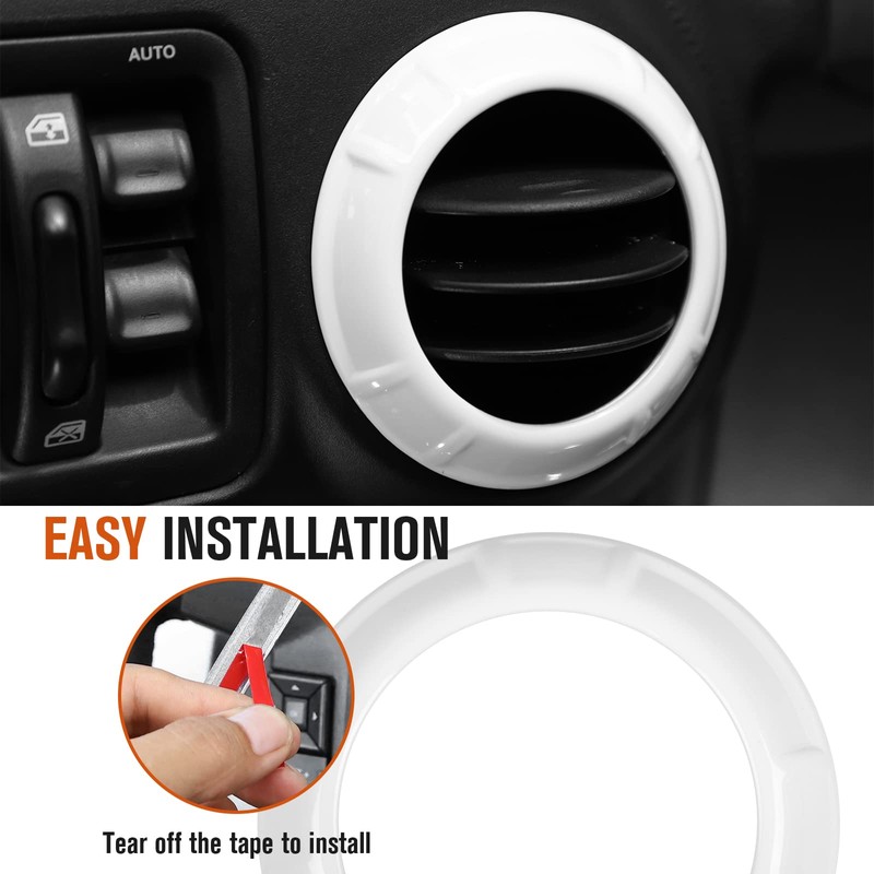 4PCS Center Console Dash Air Conditioner Vent Cover Trim Interior