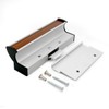 Baomain Mill Finish Patio Door Handle Set with Clamp Latch,