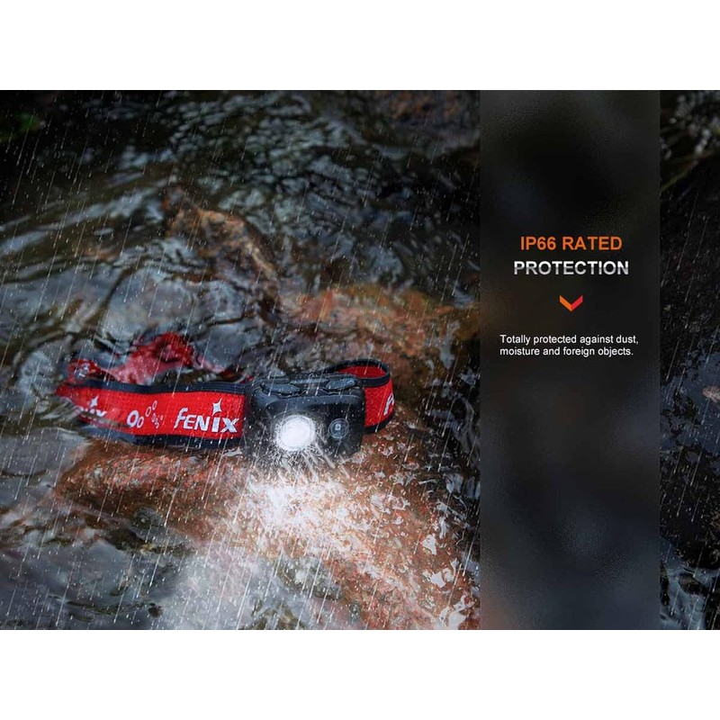 fenix HL16 Black Lightweight Multipurpose Headlamp | 450 lumens |
