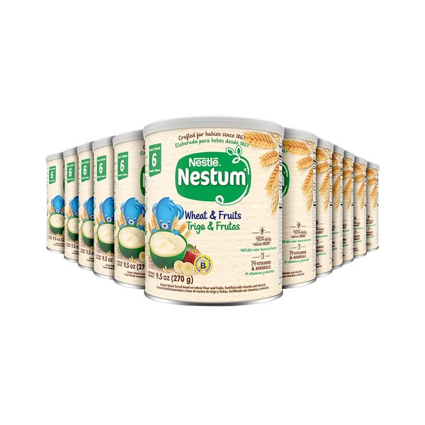 Nestle Nestum, Wheat & Fruits, 9.5 Ounce (Pack of 12)