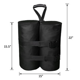 Extra Large Canopy Weight Bags (240 lbs)，Heavy Duty Canopy Sand Bags for Ez Pop up Canopy Tent Outdoor Instant Canopies, Black (Without Sand) ，Set of 4